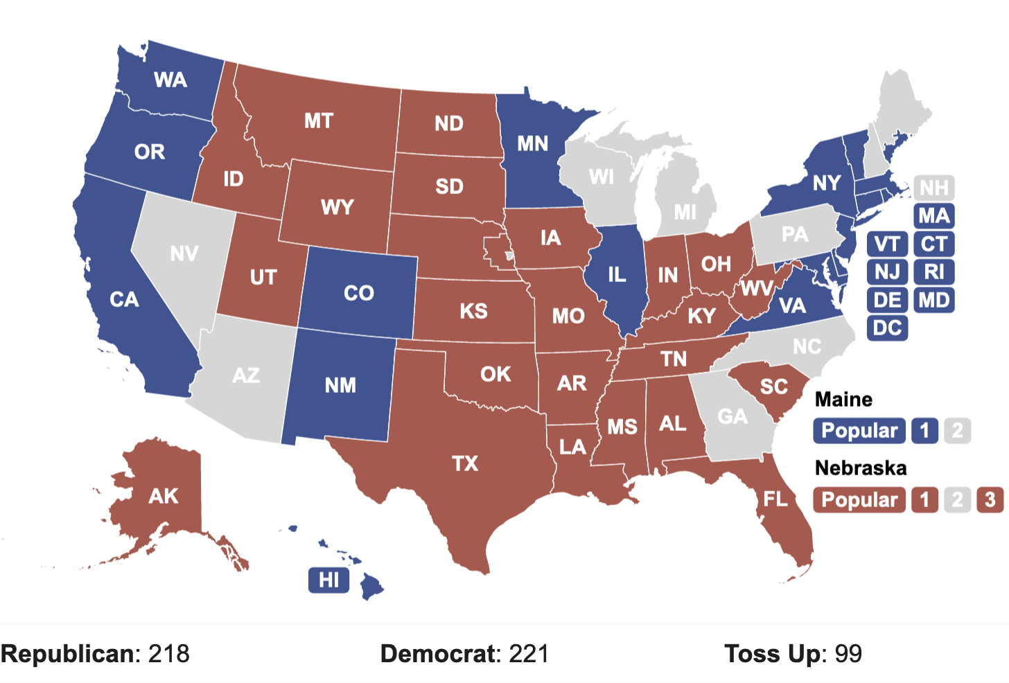 2020 electoral vote map