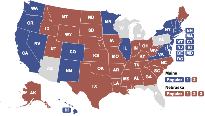 2020 Presidential Election Interactive Map Electoral Vote Map